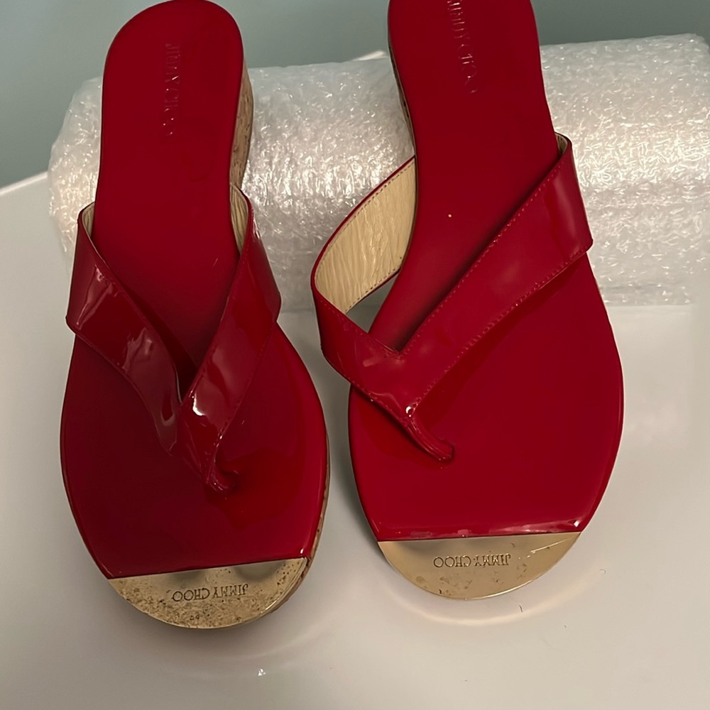 Jimmy Choo red sandals